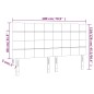 Testiera a LED Crema 180x5x118/128 cm in Tessuto Testiera a LED Crema 180x5x118/128 cm in Tessuto