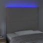 Testiera a LED Grigio 80x5x118/128 cm in Similpelle Testiera a LED Grigio 80x5x118/128 cm in Similpelle