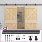 vidaXL Porta Scorrevole con Set Hardware 90x210 cm in Legno di Pino vidaXL Porta Scorrevole con Set Hardware 90x210 cm in Legno di Pino
