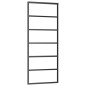 vidaXL Porta Scorrevole con Kit Montaggio Vetro ESG Alluminio 76x205cm