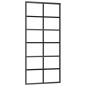 vidaXL Porta Scorrevole con Kit Montaggio Vetro ESG Alluminio 90x205cm vidaXL Porta Scorrevole con Kit Montaggio Vetro ESG Alluminio 90x205cm