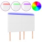 Testiera a LED Bianco 144x5x118/128 cm in Similpelle Testiera a LED Bianco 144x5x118/128 cm in Similpelle
