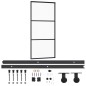 vidaXL Porta Scorrevole con Kit Montaggio Vetro ESG Alluminio 90x205cm vidaXL Porta Scorrevole con Kit Montaggio Vetro ESG Alluminio 90x205cm