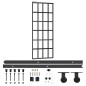 vidaXL Porta Scorrevole con Kit Montaggio Vetro ESG Alluminio 76x205cm vidaXL Porta Scorrevole con Kit Montaggio Vetro ESG Alluminio 76x205cm