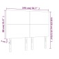 Testiera a LED Bianco 144x5x118/128 cm in Similpelle Testiera a LED Bianco 144x5x118/128 cm in Similpelle