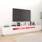 vidaXL Mobile Porta TV con Luci LED Bianco 260x35x40 cm vidaXL Mobile Porta TV con Luci LED Bianco 260x35x40 cm