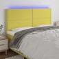 Testiera a LED Verde 160x5x118/128 cm in Tessuto Testiera a LED Verde 160x5x118/128 cm in Tessuto