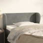 Testiera ad Orecchio Grigio Chiaro 83x23x78/88 cm in Velluto Testiera ad Orecchio Grigio Chiaro 83x23x78/88 cm in Velluto