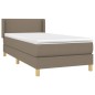 vidaXL Giroletto a Molle con Materasso Tortora 90x200 cm inTessuto