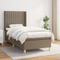 vidaXL Giroletto a Molle con Materasso Tortora 90x200 cm inTessuto