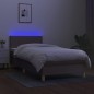 vidaXL Letto a Molle con Materasso e LED Tortora 90x200 cm in Tessuto vidaXL Letto a Molle con Materasso e LED Tortora 90x200 cm in Tessuto