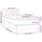 vidaXL Letto a Molle con Materasso e LED Tortora 90x200 cm in Tessuto vidaXL Letto a Molle con Materasso e LED Tortora 90x200 cm in Tessuto