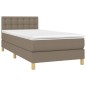 vidaXL Letto a Molle con Materasso e LED Tortora 90x200 cm in Tessuto vidaXL Letto a Molle con Materasso e LED Tortora 90x200 cm in Tessuto