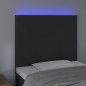 Testiera a LED nero 90x5x118/128 cm in Velluto Testiera a LED nero 90x5x118/128 cm in Velluto