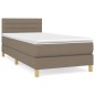 vidaXL Giroletto a Molle con Materasso Tortora 90x200 cm inTessuto