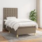 vidaXL Giroletto a Molle con Materasso Tortora 90x200 cm inTessuto