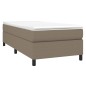 vidaXL Giroletto a Molle con Materasso Tortora 90x200 cm inTessuto