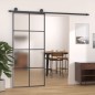 vidaXL Porta Scorrevole con Ferramenta 90x205cm Vetro ESG Alluminio vidaXL Porta Scorrevole con Ferramenta 90x205cm Vetro ESG Alluminio