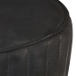 vidaXL Sgabello da Bar Nero in Vera Pelle vidaXL Sgabello da Bar Nero in Vera Pelle