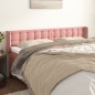Testiera ad Orecchio Rosa 203x16x78/88 cm in Velluto Testiera ad Orecchio Rosa 203x16x78/88 cm in Velluto