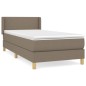 vidaXL Giroletto a Molle con Materasso Tortora 90x200 cm inTessuto