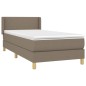 vidaXL Giroletto a Molle con Materasso Tortora 90x200 cm inTessuto
