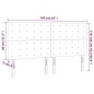 Testiera a LED Nera 160x5x118/128 cm in Similpelle Testiera a LED Nera 160x5x118/128 cm in Similpelle