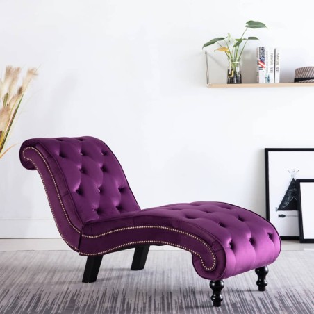vidaXL Sdraio Viola in Velluto