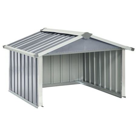 vidaXL Capanno per Robot Tosaerba 92x97x63 cm Acciaio Zincato Grigio