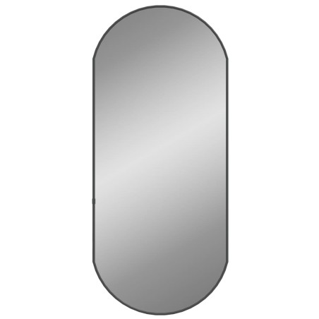 vidaXL Specchio da Parete Nero 80x35 cm Ovale