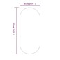 vidaXL Specchio da Parete Nero 90x40 cm Ovale