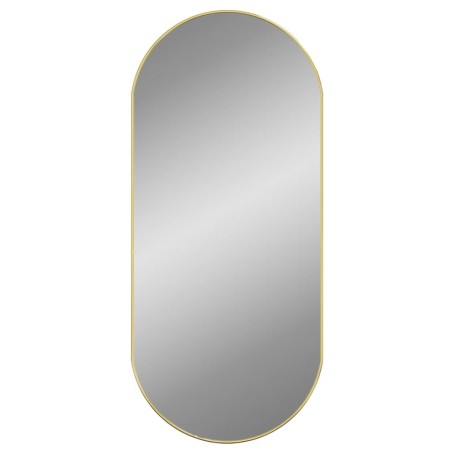 vidaXL Specchio da Parete Dorato 100x45 cm Ovale