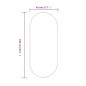 vidaXL Specchio da Parete Dorato 100x45 cm Ovale