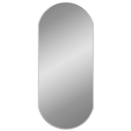 vidaXL Specchio da Parete Argento 80x35 cm Ovale
