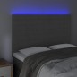 Testiera a LED Grigio Scuro 144x5x118/128cm in Velluto Testiera a LED Grigio Scuro 144x5x118/128cm in Velluto