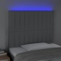 vidaXL Testiera a LED Grigio Chiaro 90x5x118/128 cm in Tessuto vidaXL Testiera a LED Grigio Chiaro 90x5x118/128 cm in Tessuto