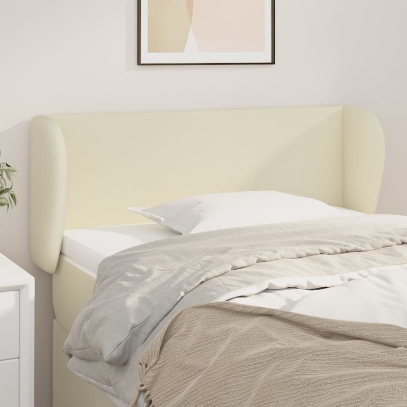 Testiera ad Orecchio Crema 83x23x78/88 cm in Similpelle