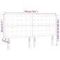 Testiera a LED Grigio 180x5x118/128cm in Similpelle Testiera a LED Grigio 180x5x118/128cm in Similpelle