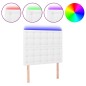 vidaXL Testiera a LED Bianco 100x5x118/128 cm in Similpelle vidaXL Testiera a LED Bianco 100x5x118/128 cm in Similpelle