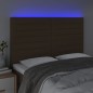 Testiera a LED Marrone Scuro 144x5x118/128 cm in Tessuto Testiera a LED Marrone Scuro 144x5x118/128 cm in Tessuto