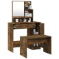 vidaXL Set Tavolo da Toeletta Rovere Fumo 86,5x35x136 cm vidaXL Set Tavolo da Toeletta Rovere Fumo 86,5x35x136 cm