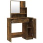 vidaXL Set Tavolo da Toeletta Rovere Fumo 86,5x35x136 cm vidaXL Set Tavolo da Toeletta Rovere Fumo 86,5x35x136 cm