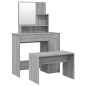 vidaXL Set Tavolo da Toeletta Grigio Sonoma 86,5x35x136 cm vidaXL Set Tavolo da Toeletta Grigio Sonoma 86,5x35x136 cm