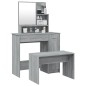 vidaXL Set Tavolo da Toeletta Grigio Sonoma 86,5x35x136 cm vidaXL Set Tavolo da Toeletta Grigio Sonoma 86,5x35x136 cm