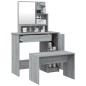 vidaXL Set Tavolo da Toeletta Grigio Sonoma 86,5x35x136 cm vidaXL Set Tavolo da Toeletta Grigio Sonoma 86,5x35x136 cm