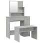 vidaXL Set Tavolo da Toeletta Grigio Cemento 86,5x35x136 cm vidaXL Set Tavolo da Toeletta Grigio Cemento 86,5x35x136 cm