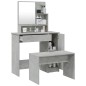 vidaXL Set Tavolo da Toeletta Grigio Cemento 86,5x35x136 cm vidaXL Set Tavolo da Toeletta Grigio Cemento 86,5x35x136 cm