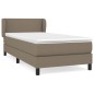 vidaXL Giroletto a Molle con Materasso Tortora 80x200 cm inTessuto