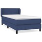 vidaXL Giroletto a Molle con Materasso Blu 80x200 cm inTessuto