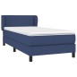 vidaXL Giroletto a Molle con Materasso Blu 80x200 cm inTessuto